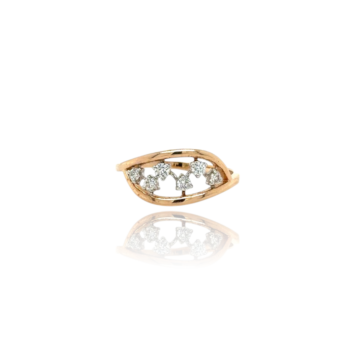 Graceful Teardrop Diamond Ring