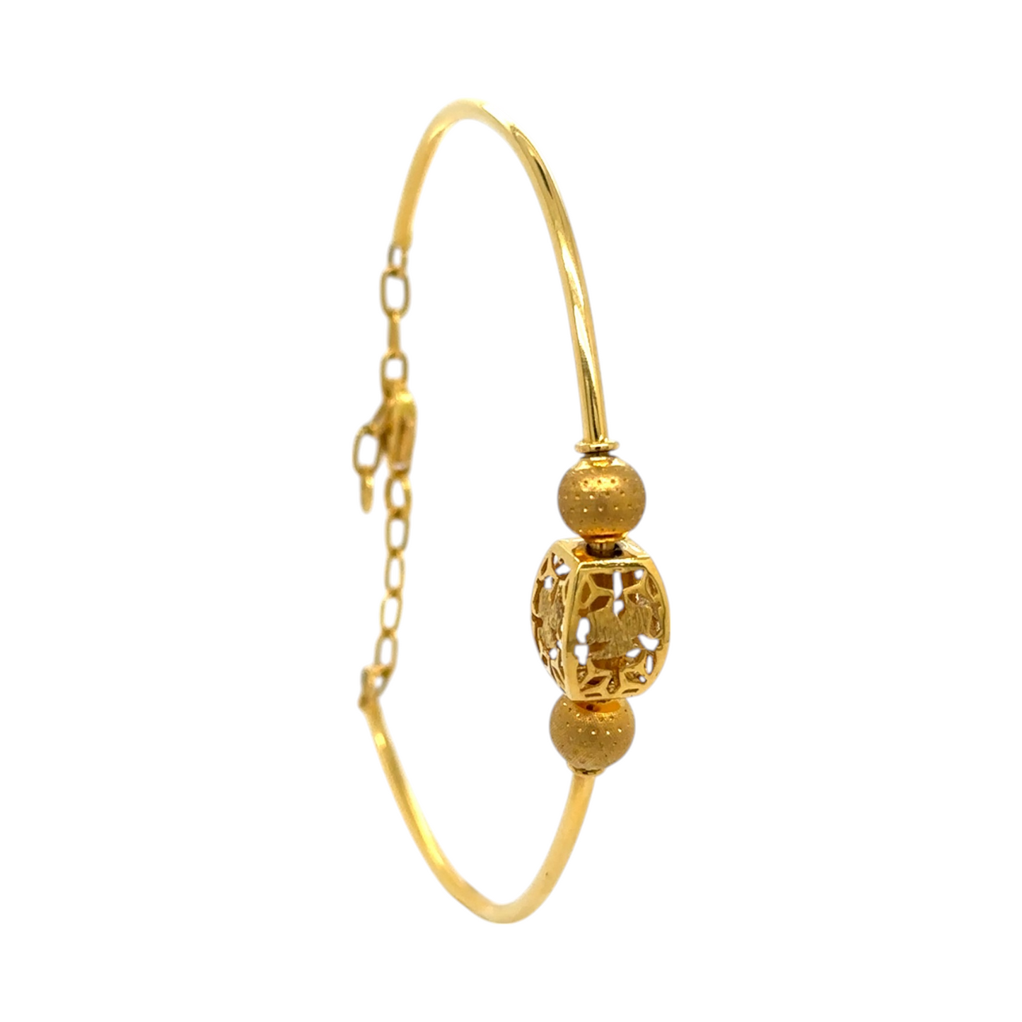 Delicate Gold Bracelet with Intricate Bead Design