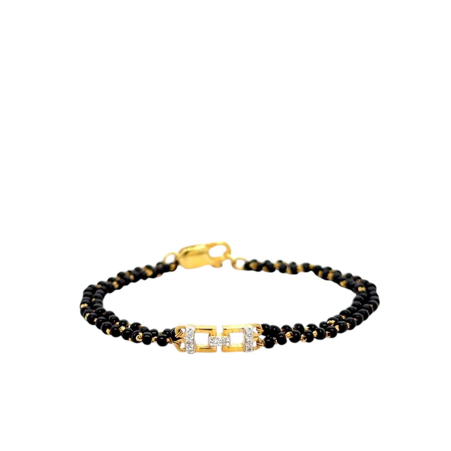 Elegant Gold and Diamond Mangalsutra Bracelet
