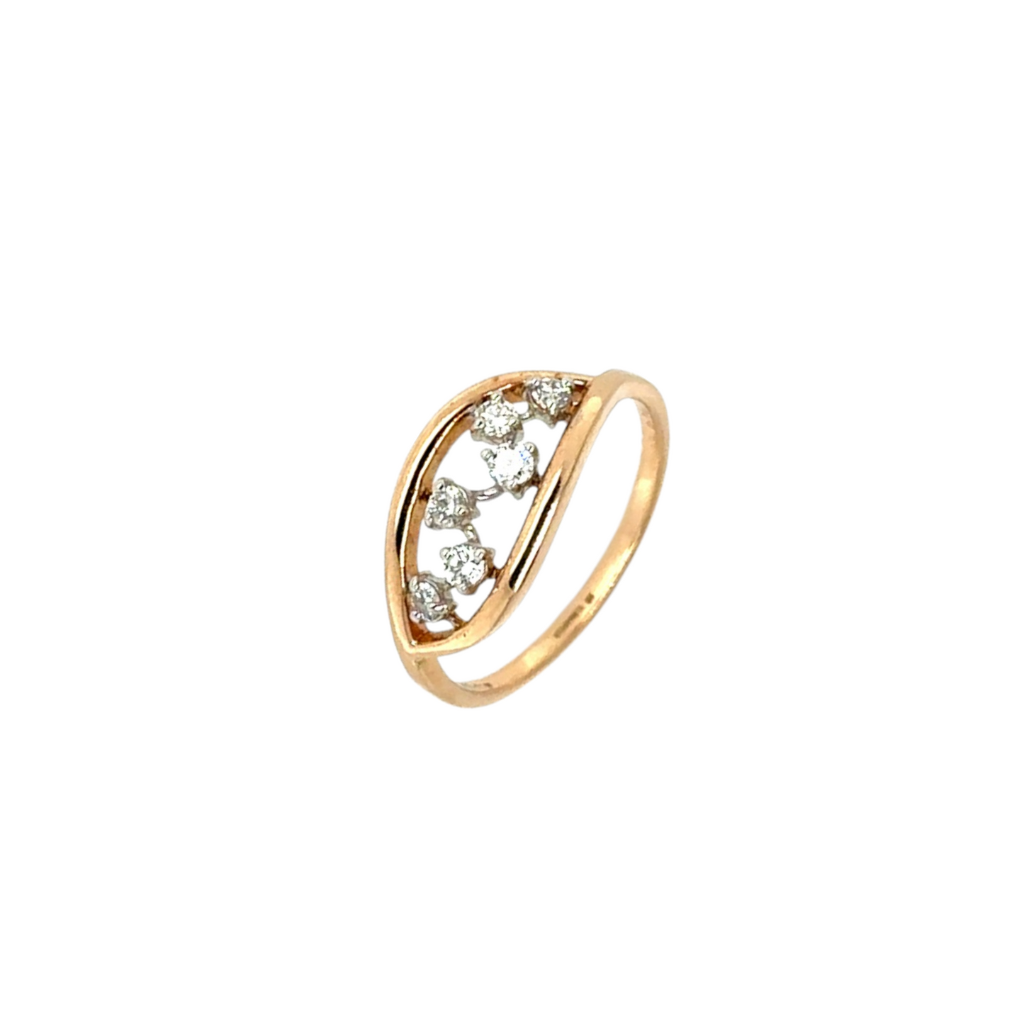 Graceful Teardrop Diamond Ring