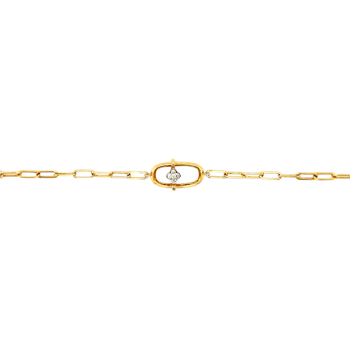 Minimalist Diamond Link Bracelet