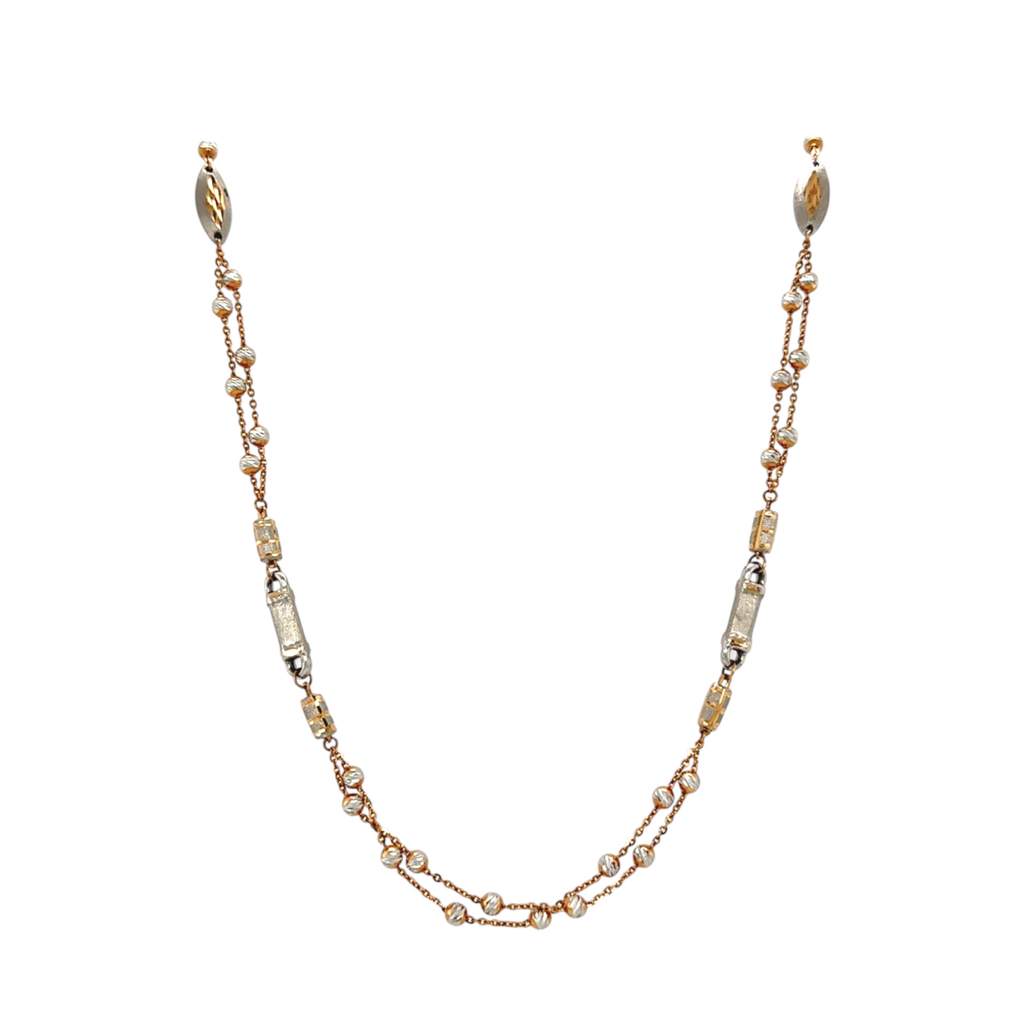 Elegant Dual-Tone Beaded Chain