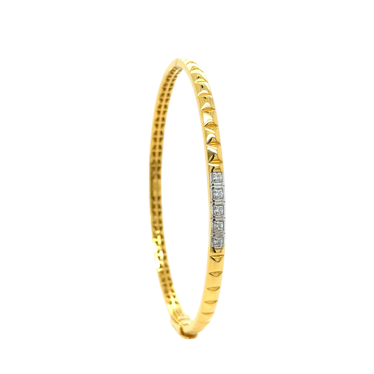Gold Bracelet with Silver Highlights