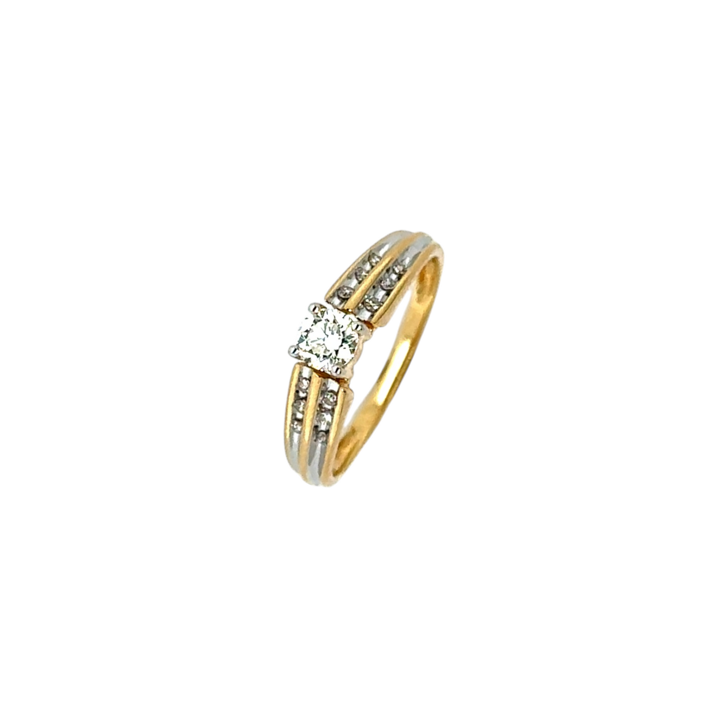 Timeless Two-Tone Solitaire Diamond Ring