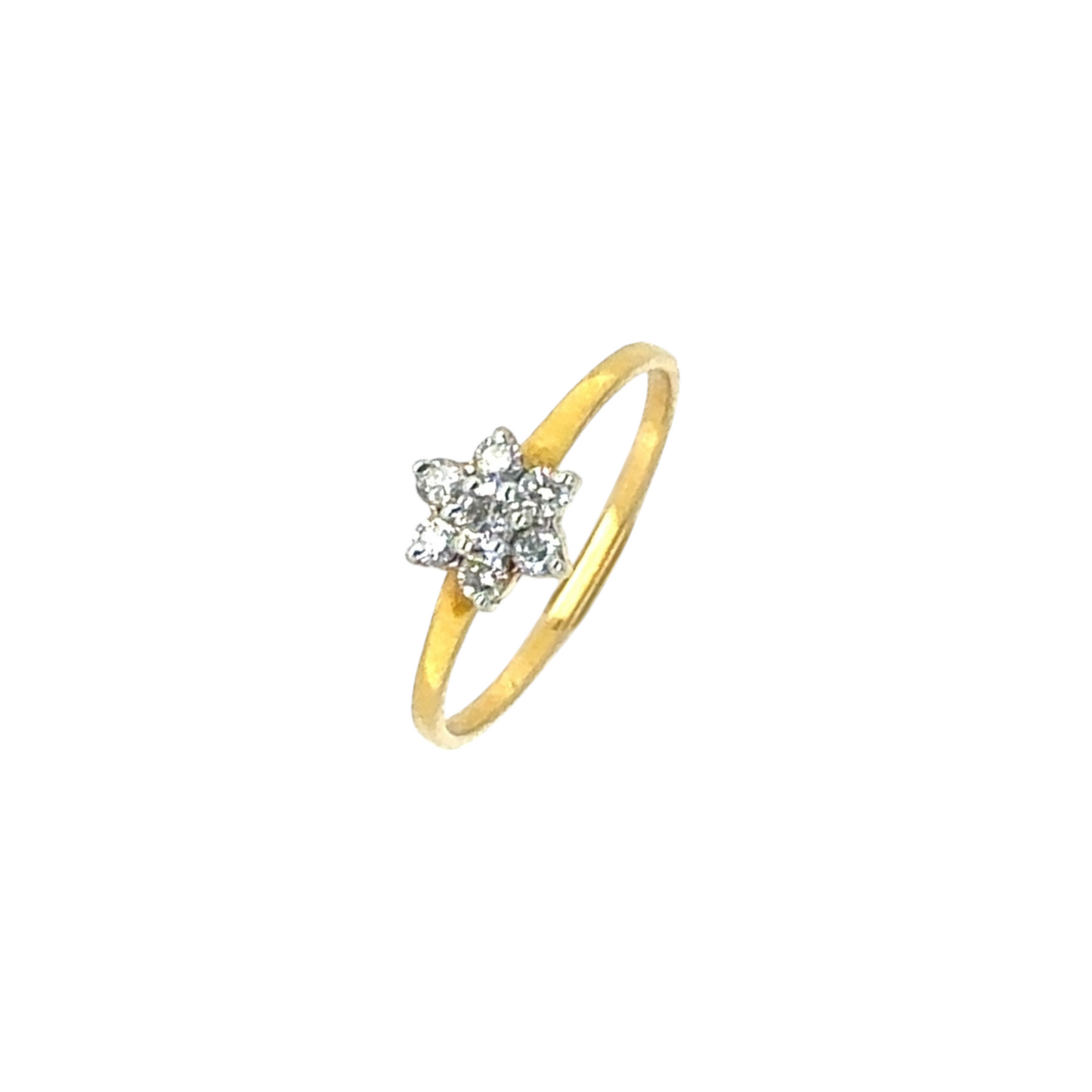 Starburst Diamond Cluster Ring