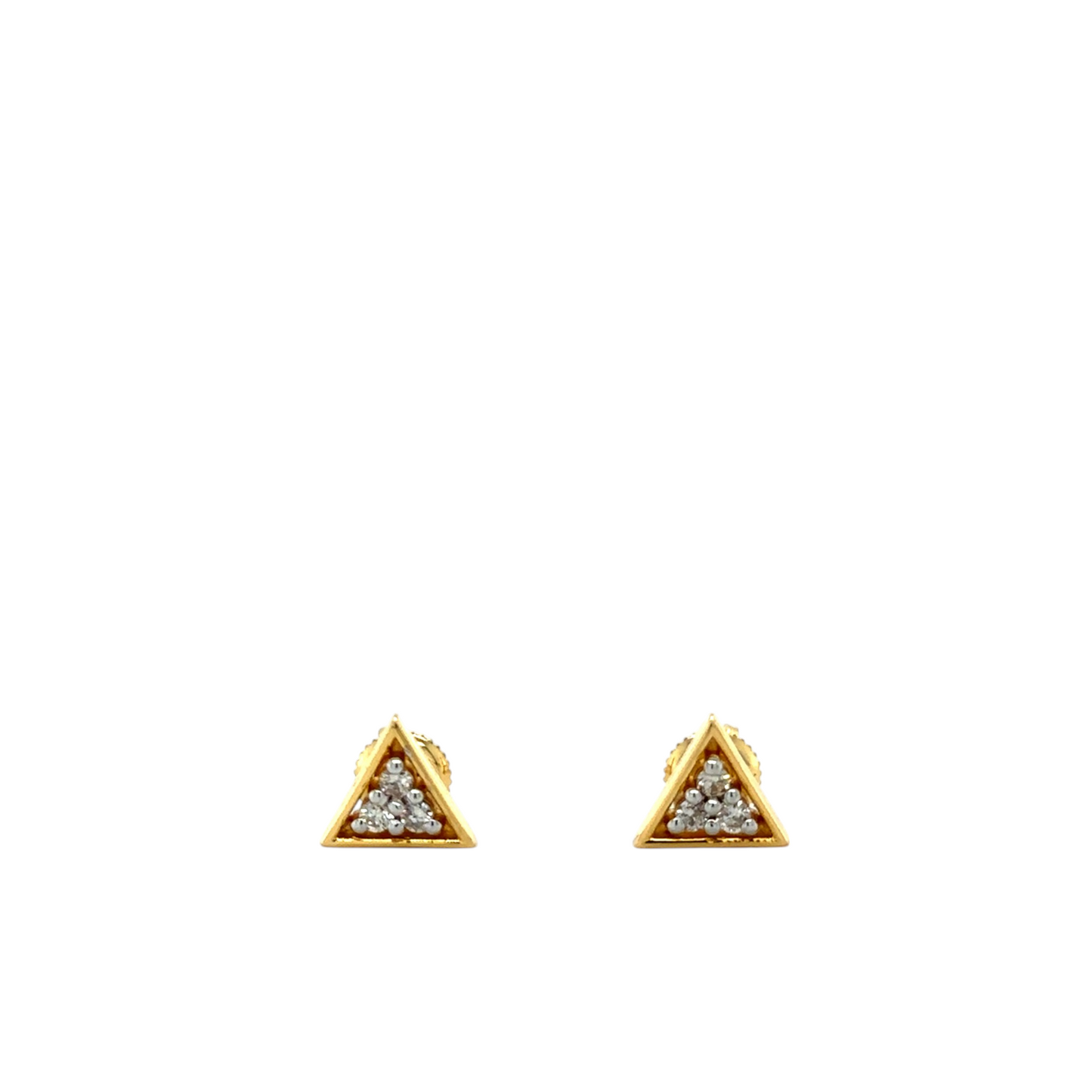 Minimalist Triangle Diamond Studs