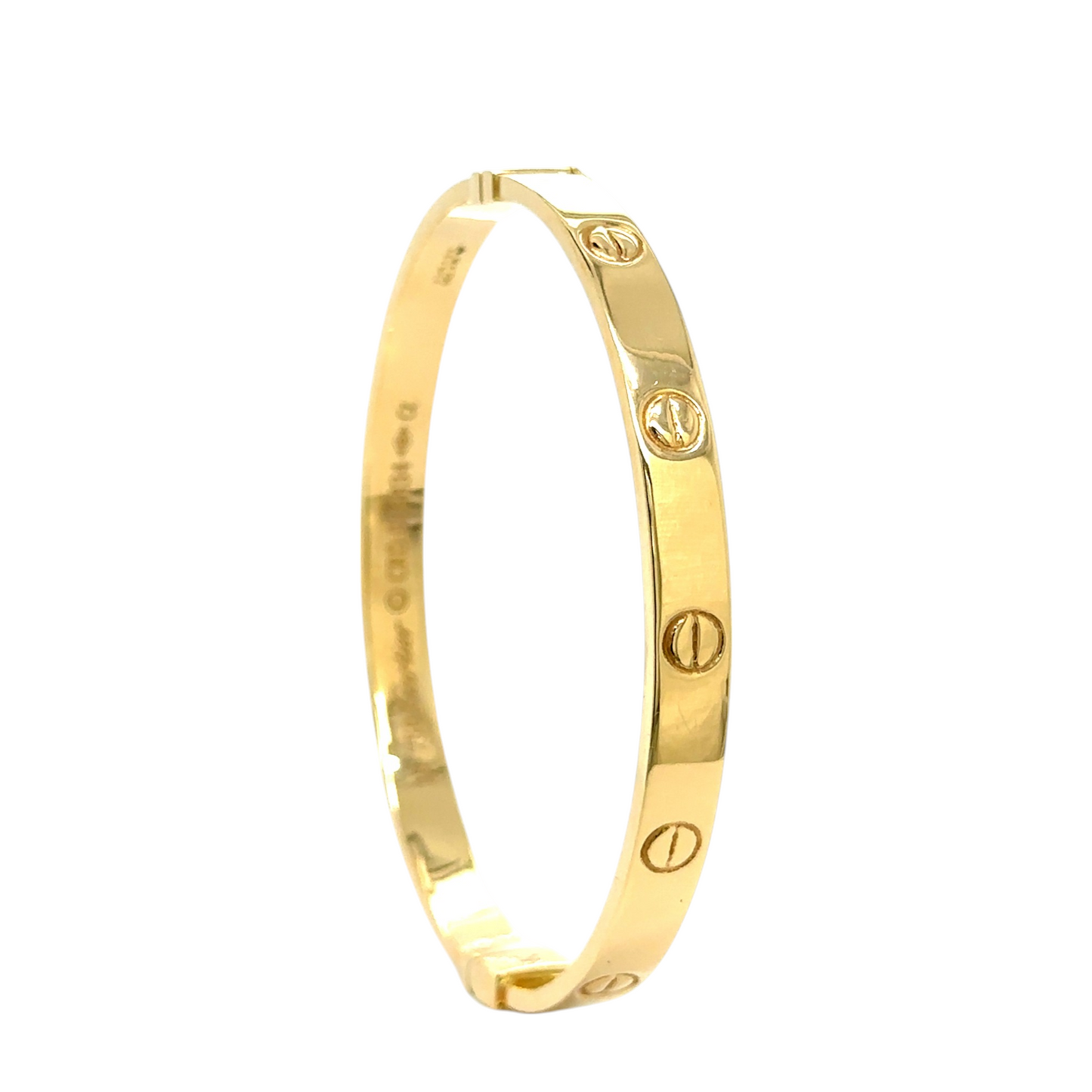 Cartier-Inspired Gold Bracelet with Screw Motif