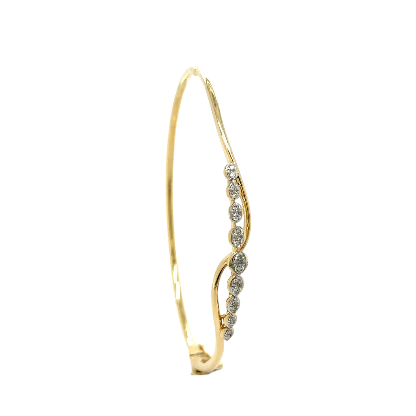 Elegant Gold Bracelet with Diamond Cascade Design