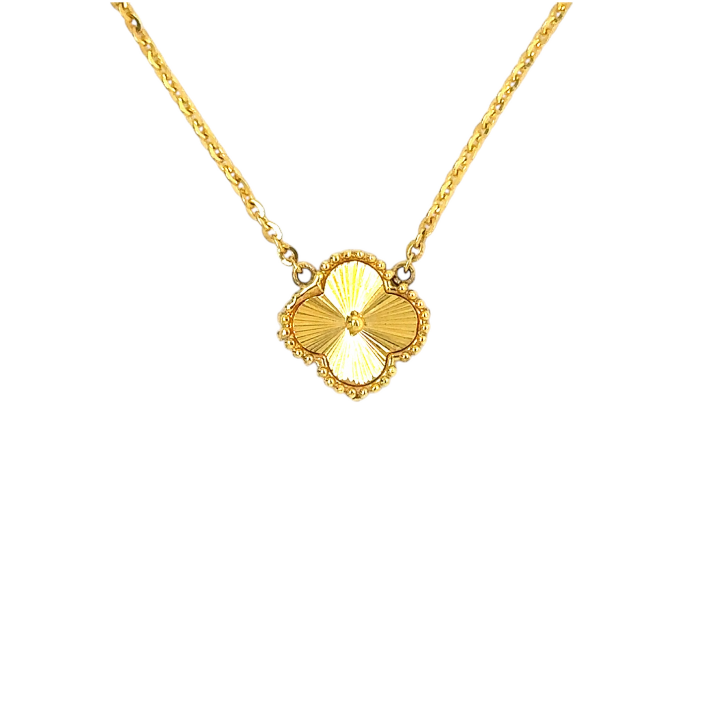 Gold Chain with Floral Motif Accents