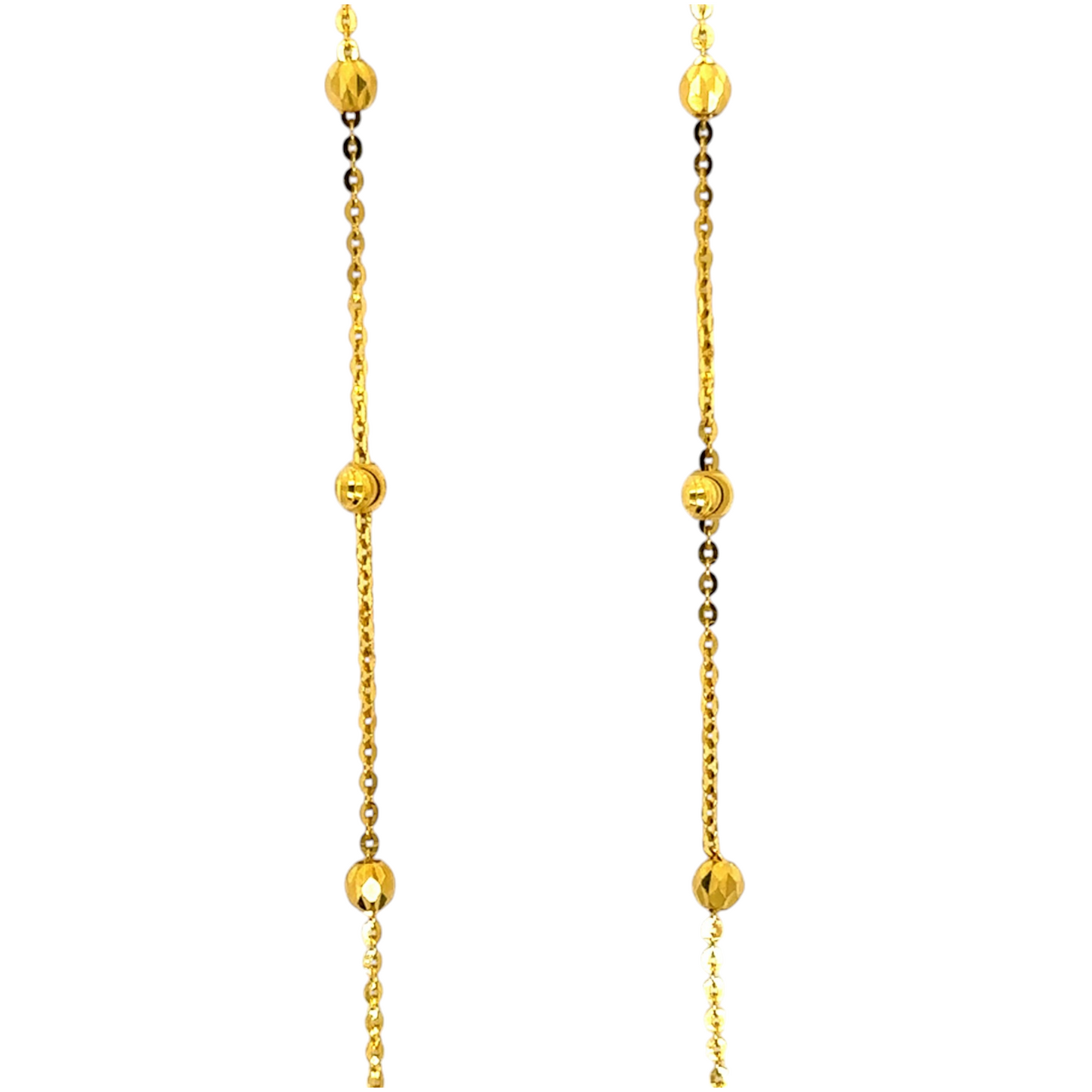 Sleek Gold Chain with Beaded Design