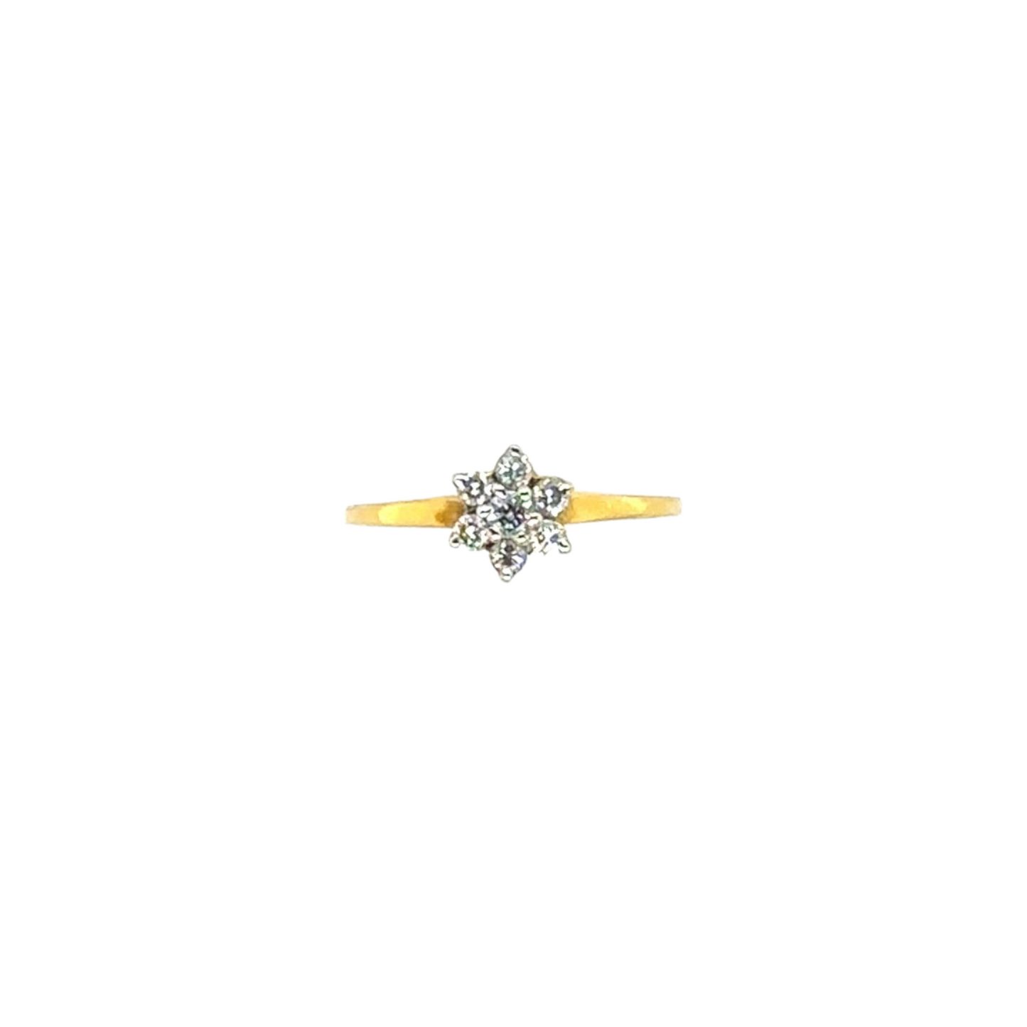 Starburst Diamond Cluster Ring