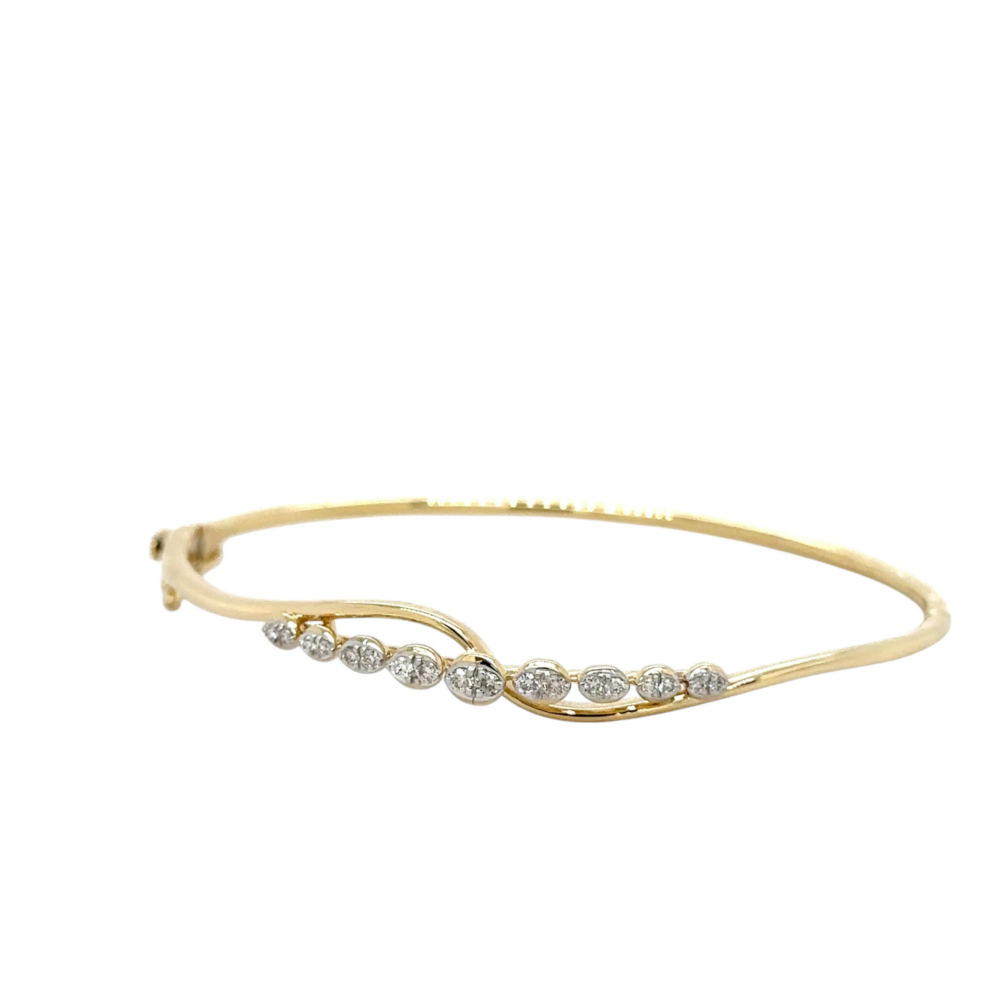 Elegant Gold Bracelet with Diamond Cascade Design