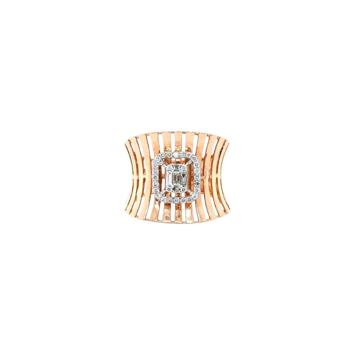 Radiant Wide Band Diamond Ring