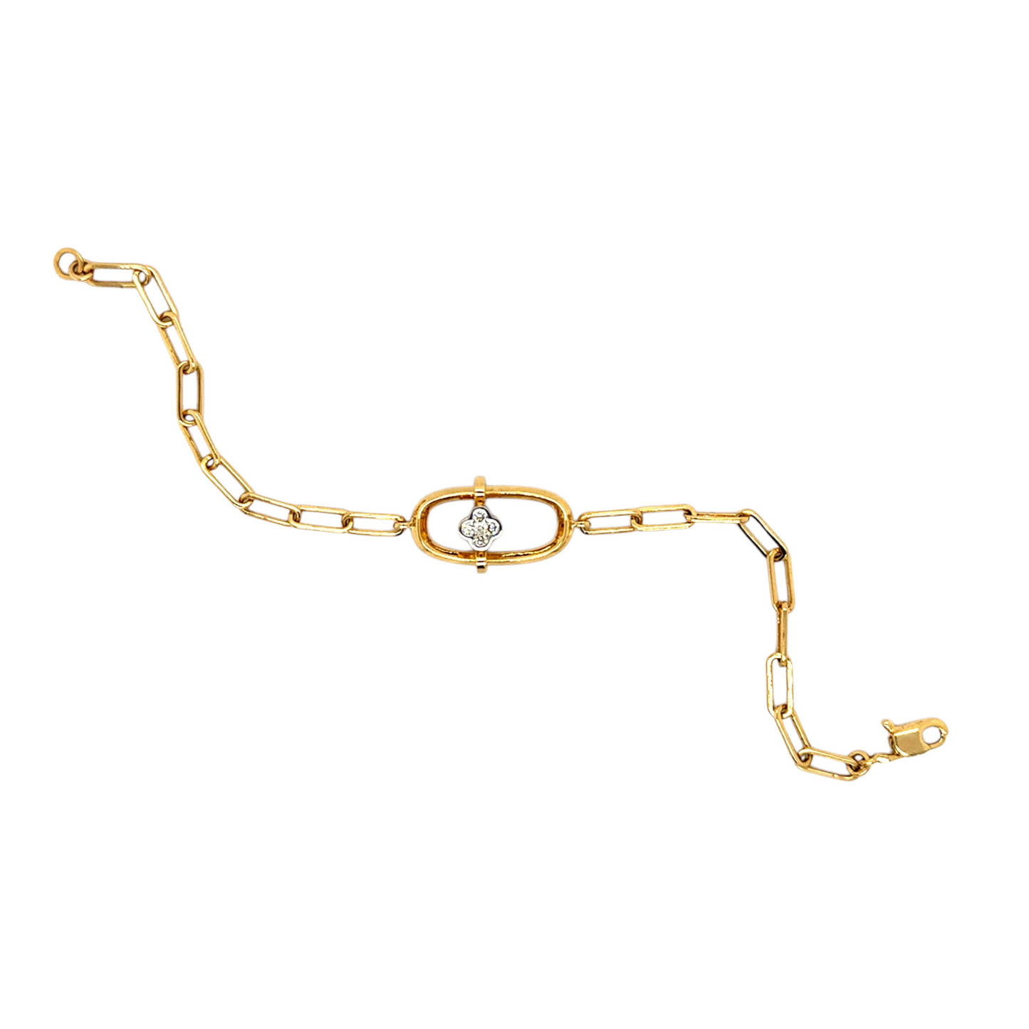 Minimalist Diamond Link Bracelet