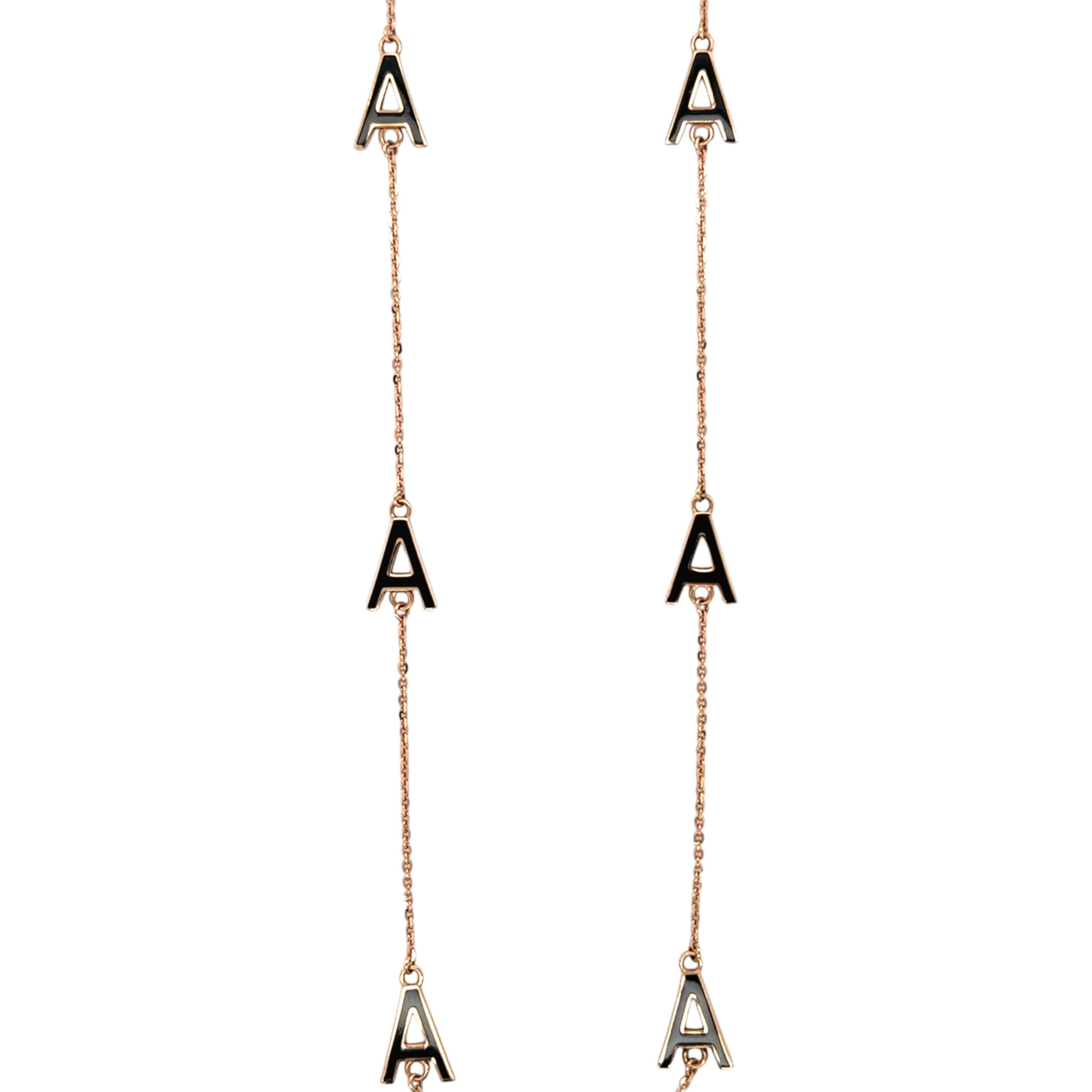 Personalized Rose Gold Initial "A" Necklace