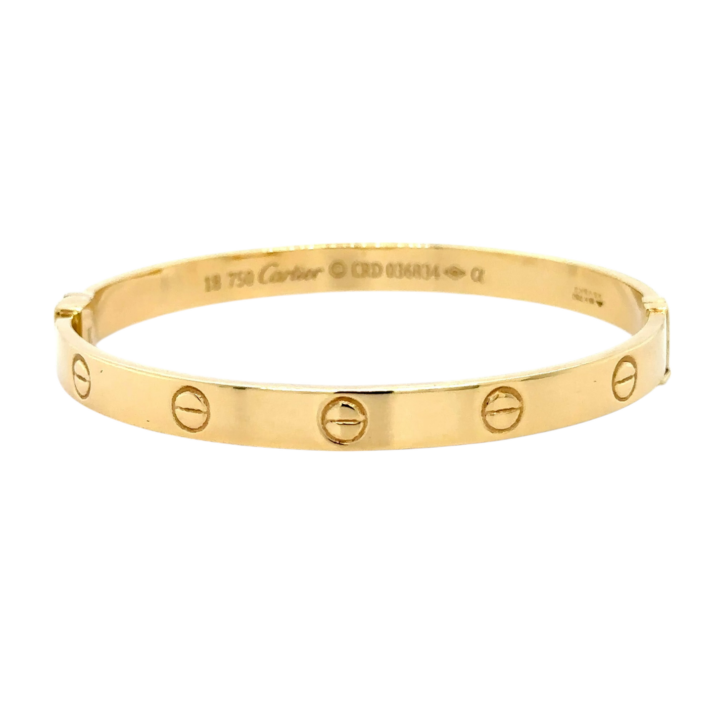 Cartier-Inspired Gold Bracelet with Screw Motif