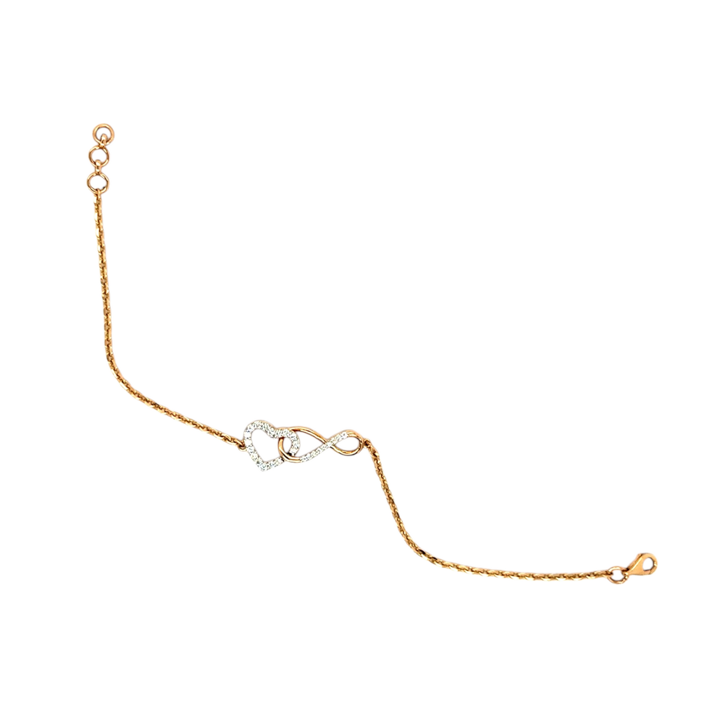 Infinity Heart Diamond Bracelet