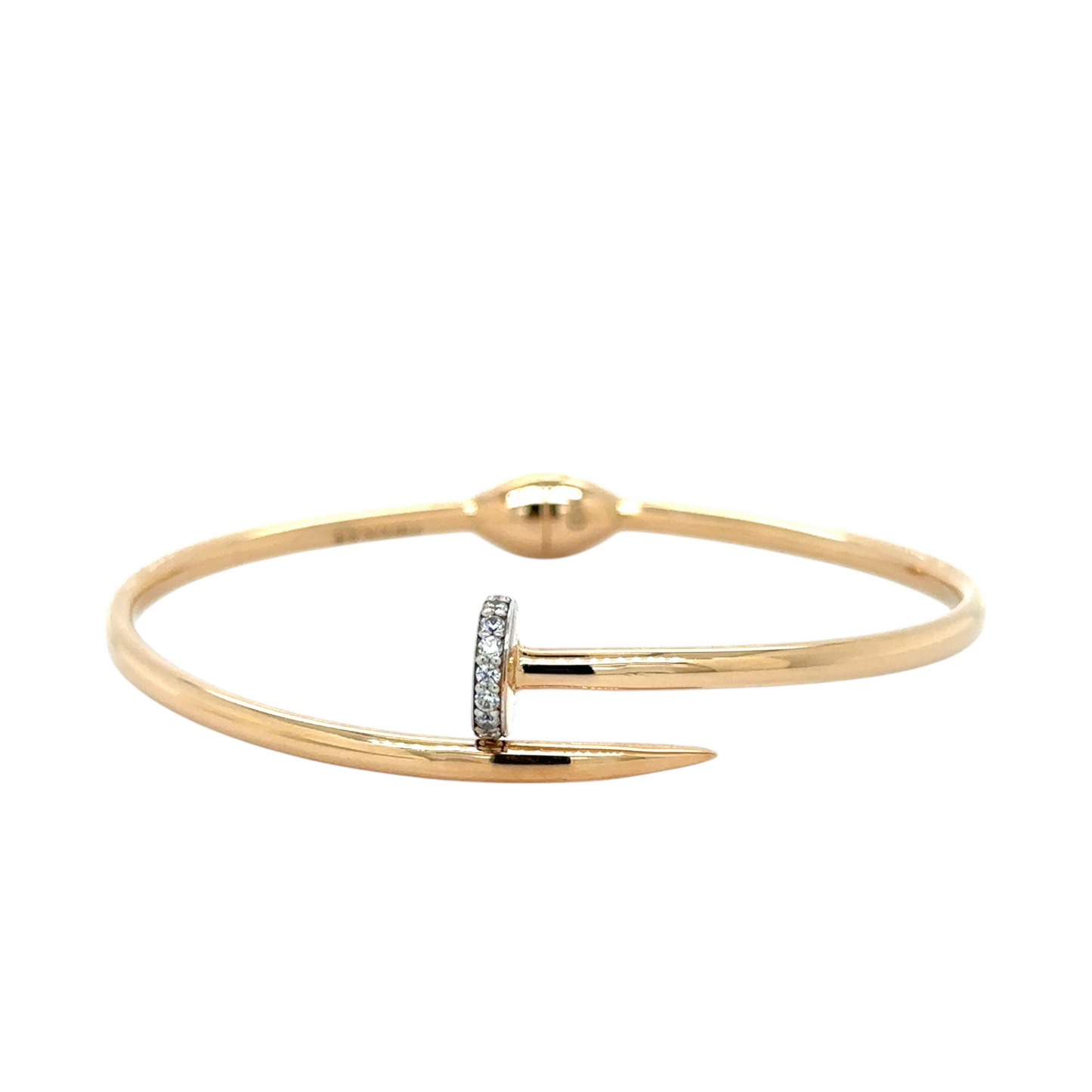 Modern Gold Nail Bracelet with Sleek Design