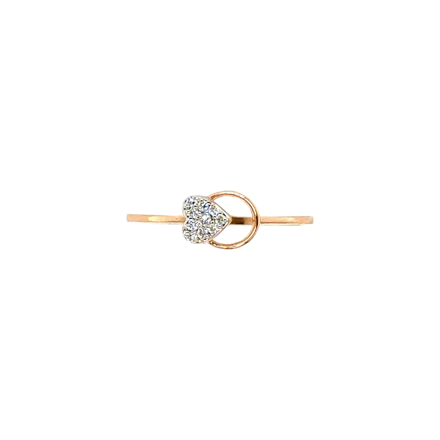 Minimalist Heart Diamond Ring