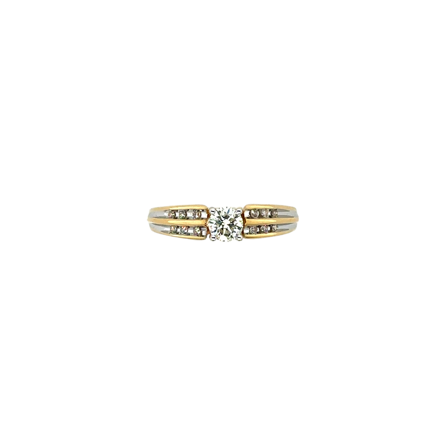 Timeless Two-Tone Solitaire Diamond Ring