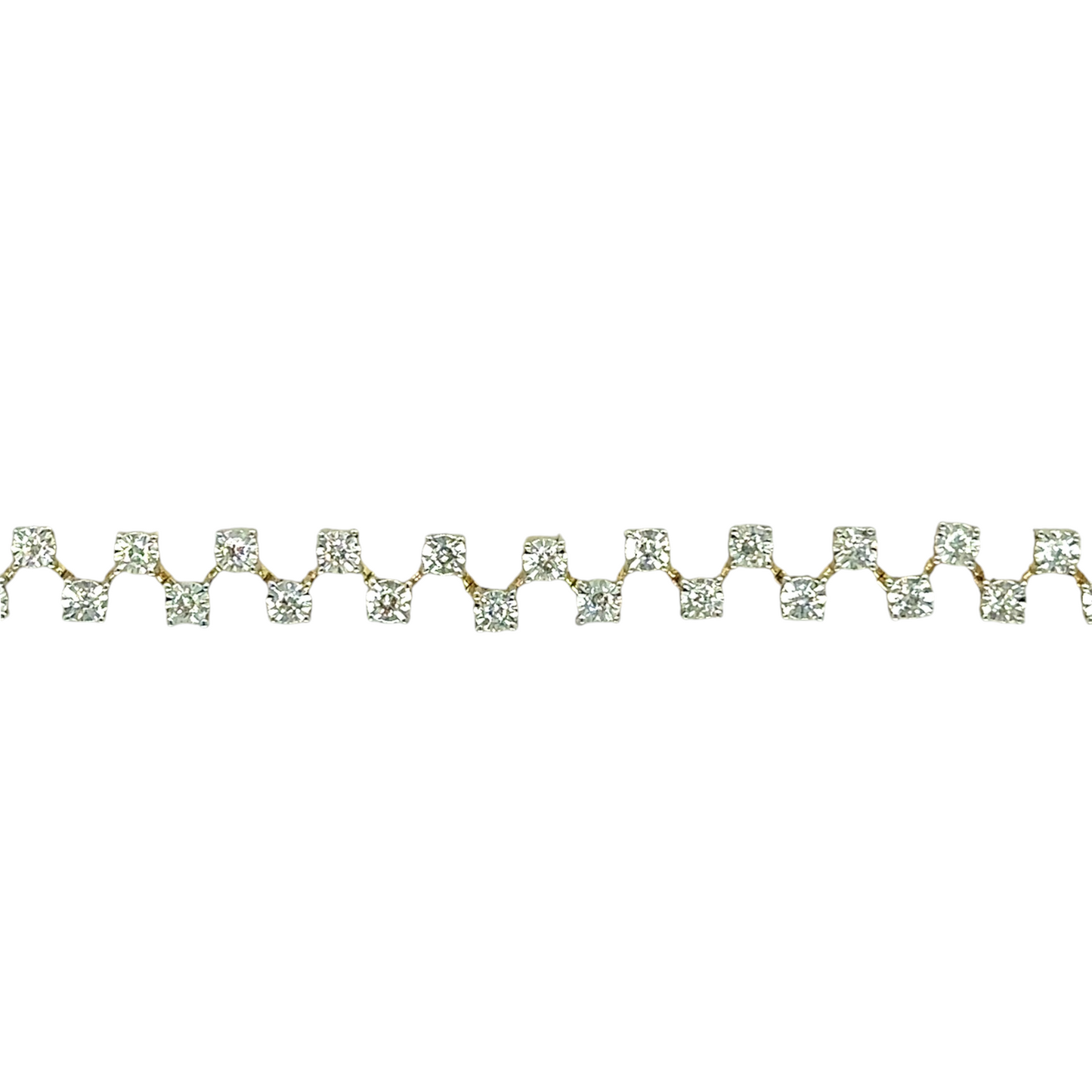 Diamond-Studded Gold Tennis Bracelet