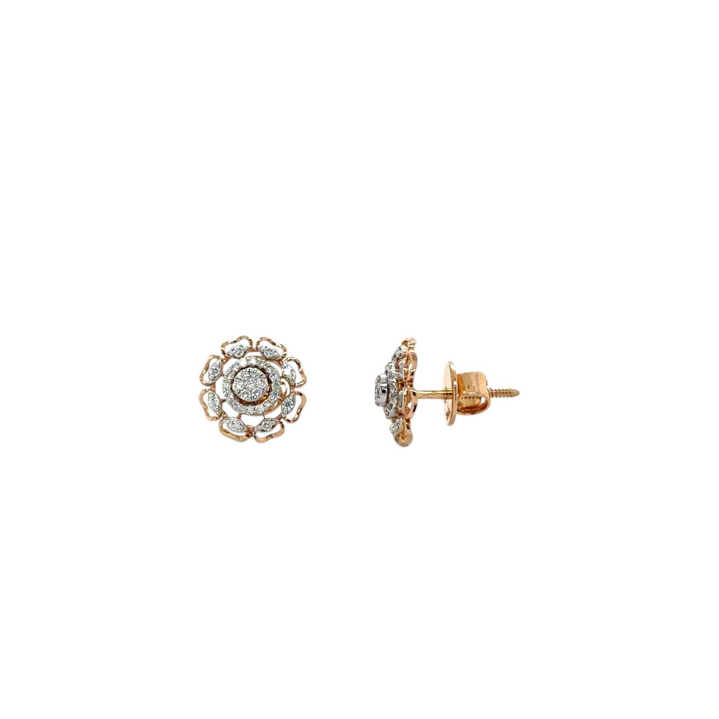 Blooming Diamond Floral Studs
