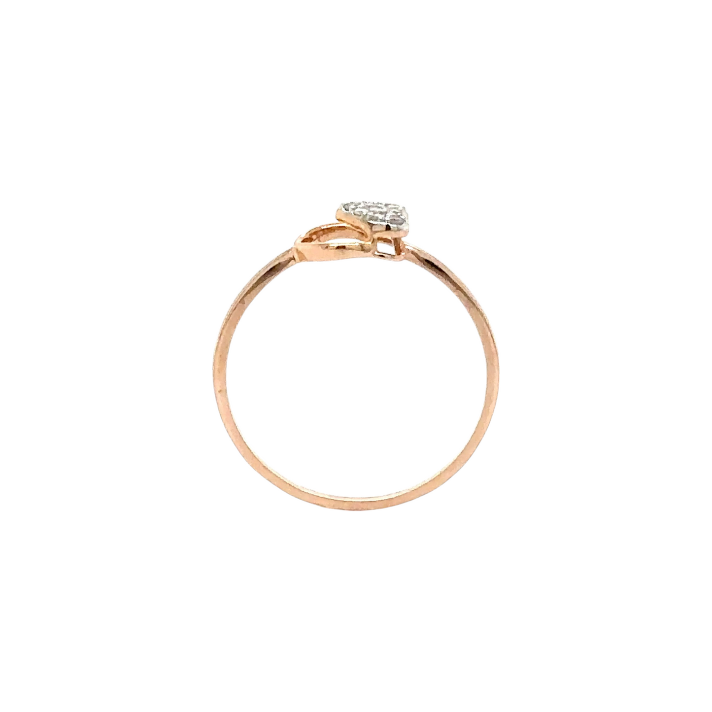 Minimalist Heart Diamond Ring