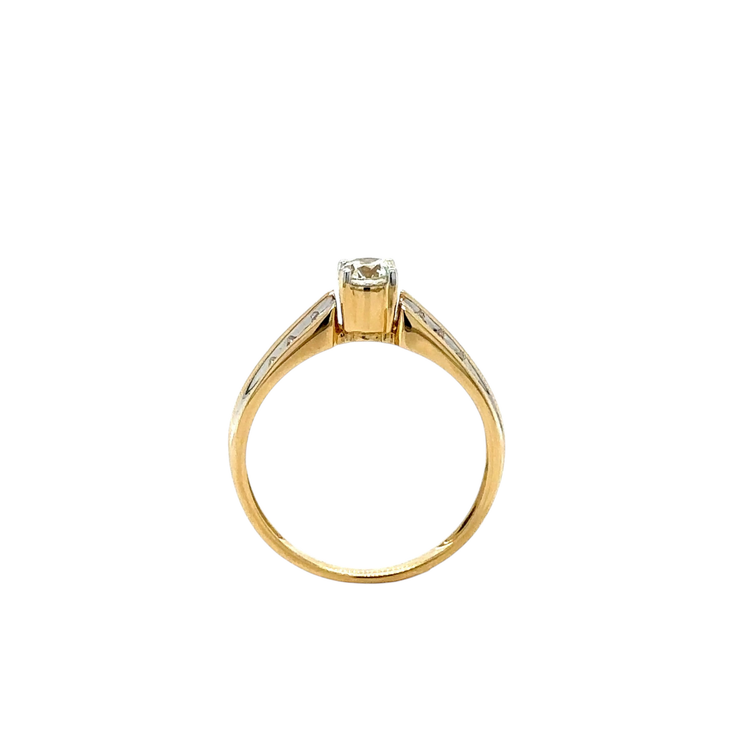 Timeless Two-Tone Solitaire Diamond Ring