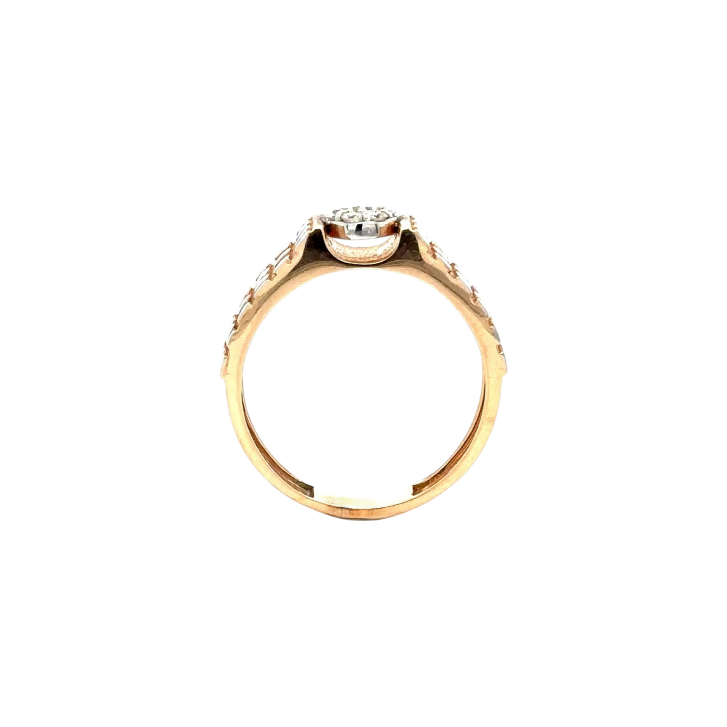 Modern Diamond Men's Ring with Unique Perforated Design