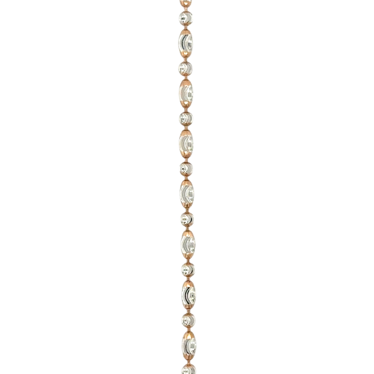 Elegant Two-Tone Beaded Gold Chain