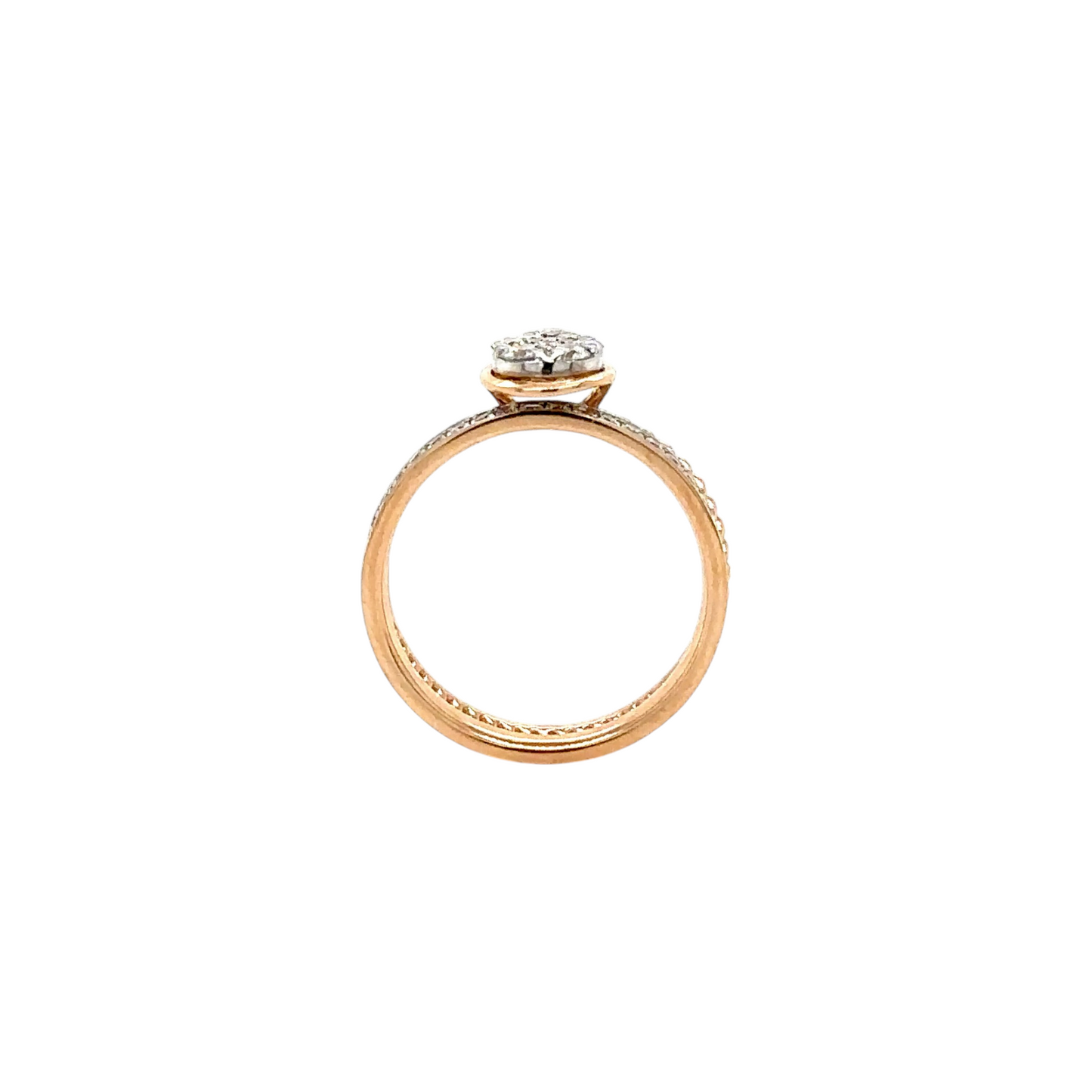 Chic Diamond Stacking Rings with Pear-Cut Accent