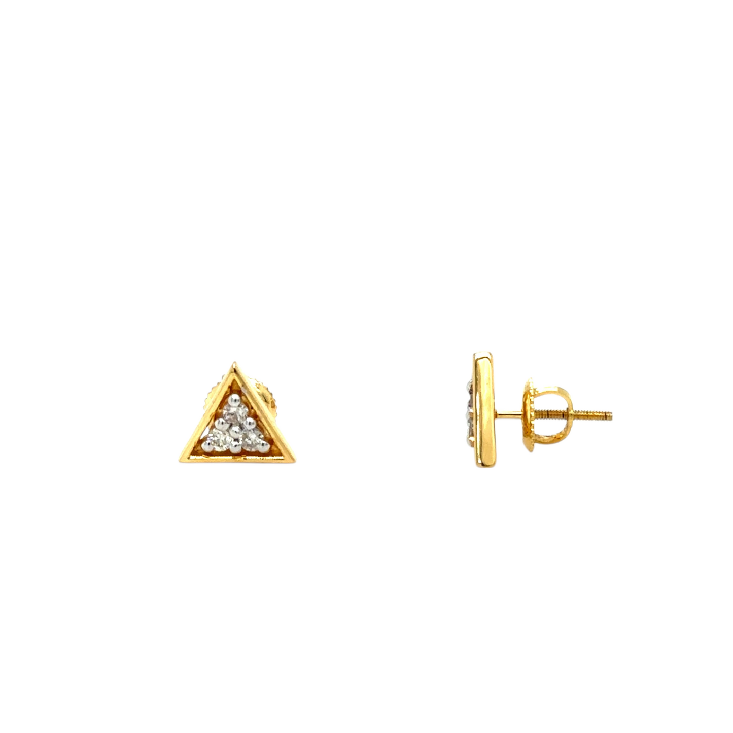 Minimalist Triangle Diamond Studs