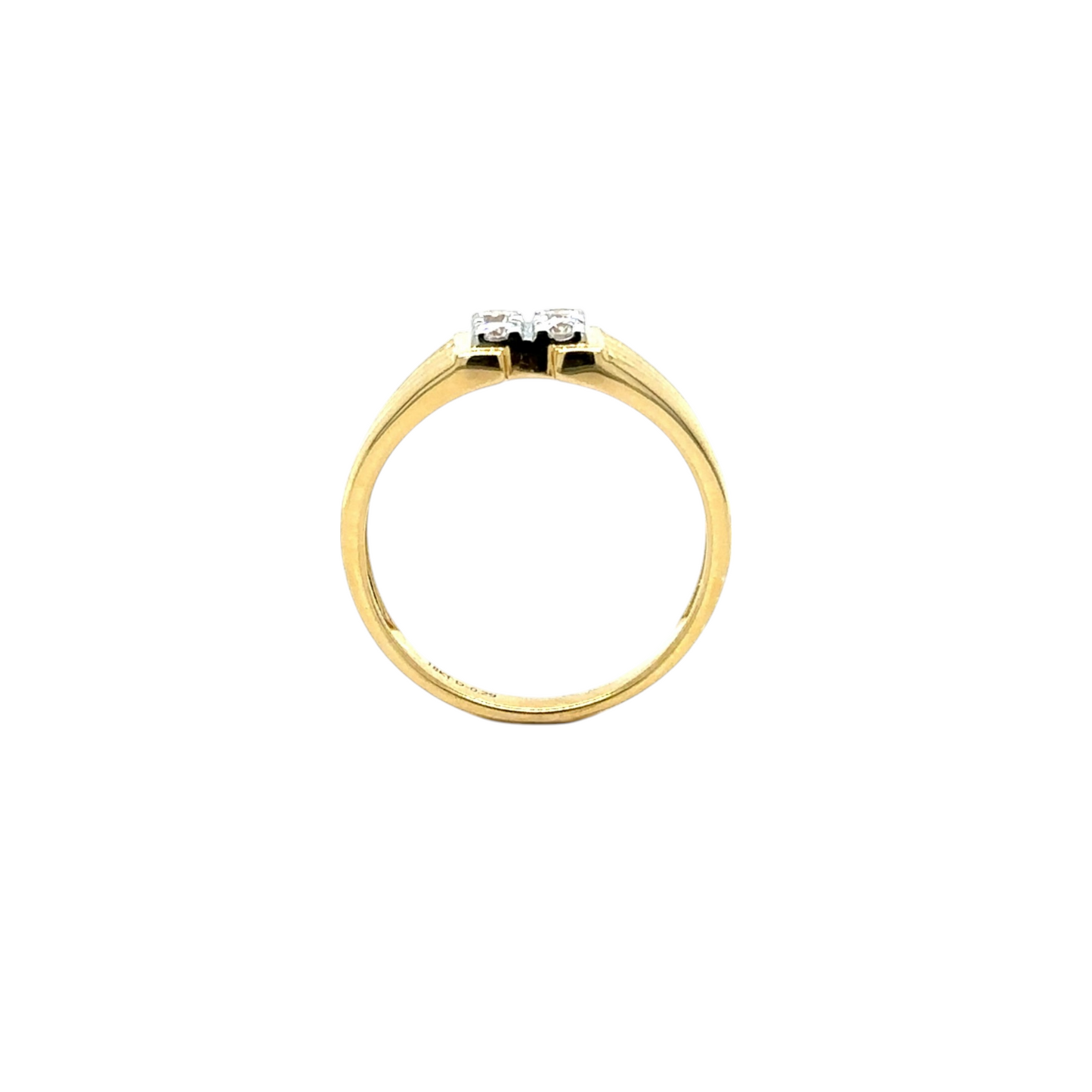 Bold Gold Men's Ring with Quad Diamond Setting