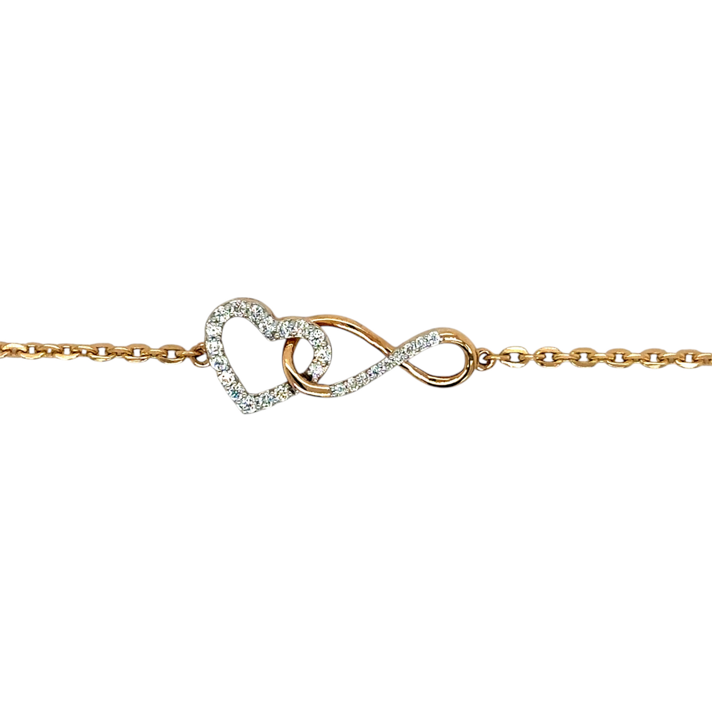 Infinity Heart Diamond Bracelet