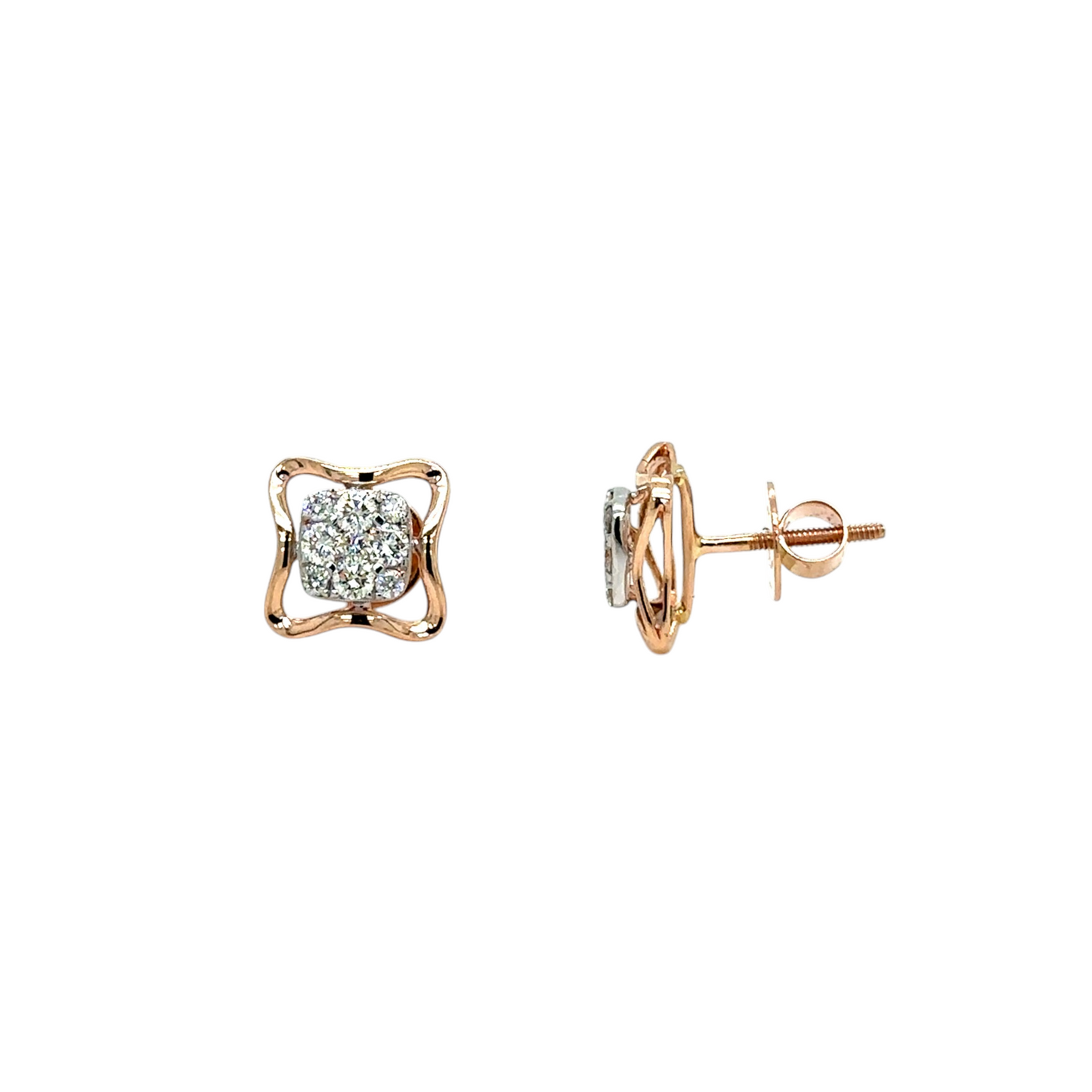 Classic Cushion Diamond Stud Earrings