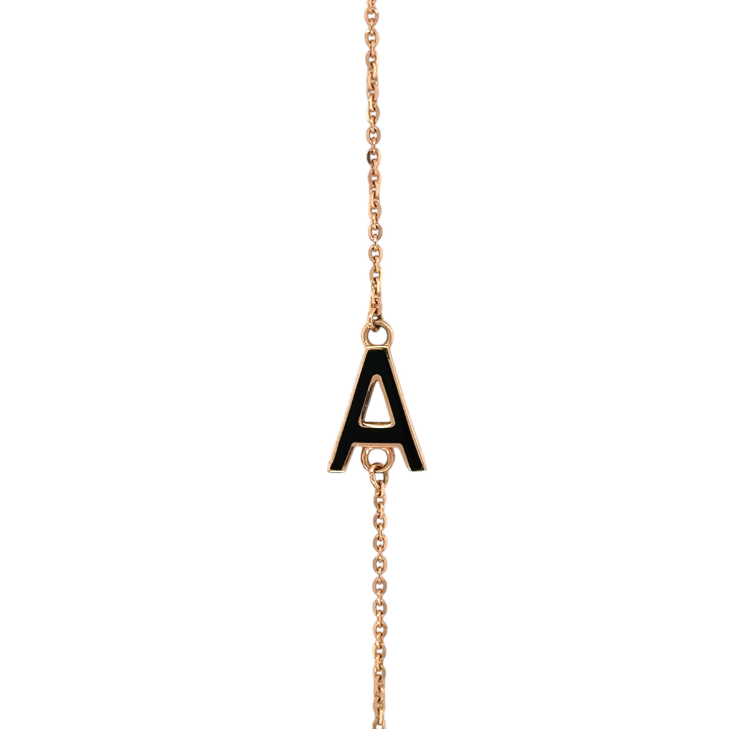 Personalized Rose Gold Initial "A" Necklace