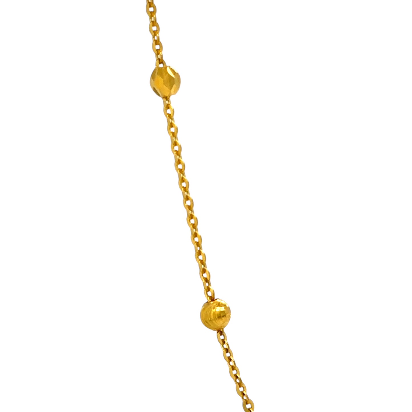 Sleek Gold Chain with Beaded Design