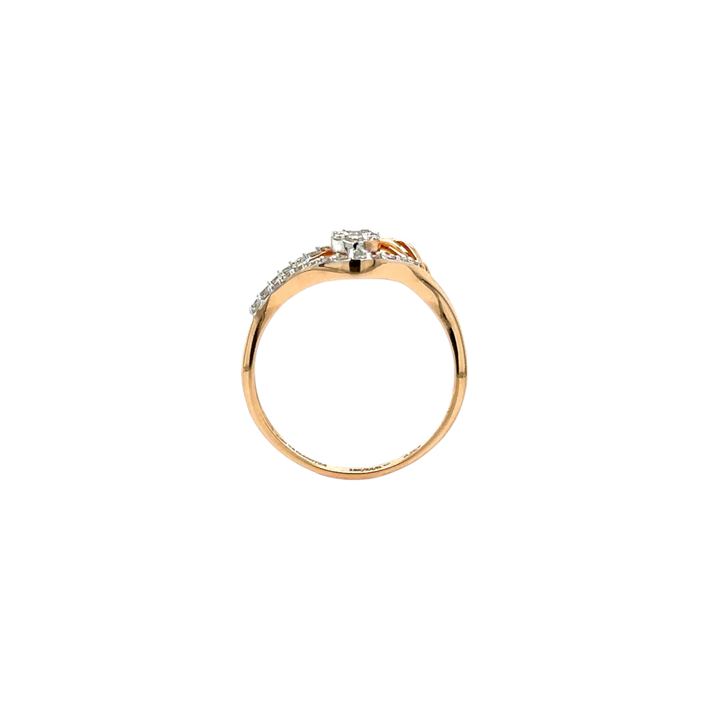 Flowing Diamond Swirl Ring