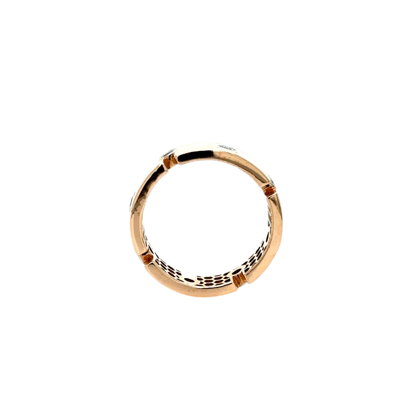 Geometric Diamond Band Ring