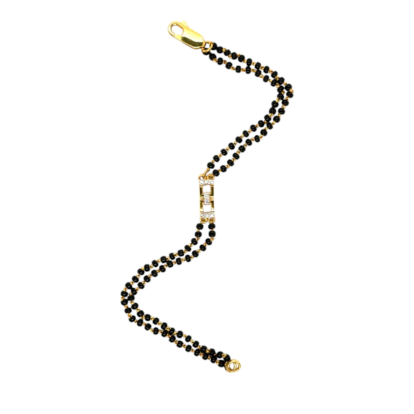 Elegant Gold and Diamond Mangalsutra Bracelet