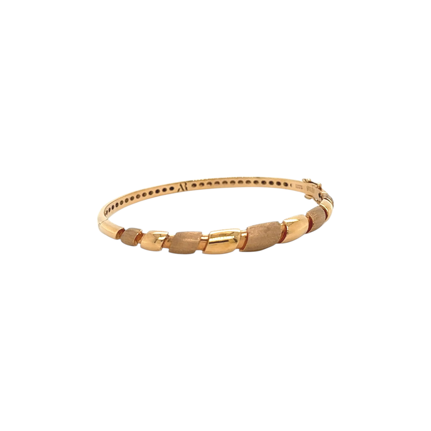 Textured Gold Bracelet with Modern Finish
