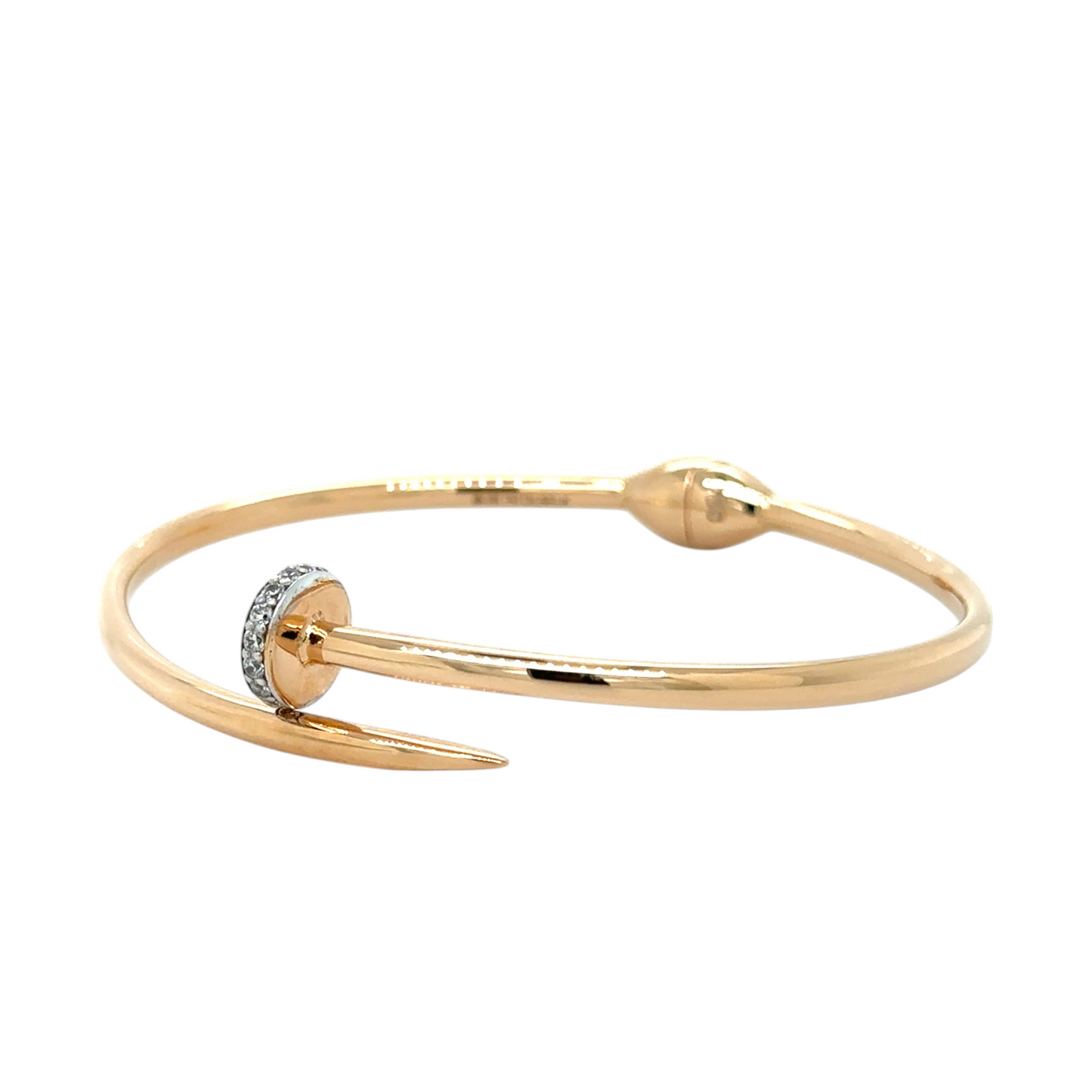 Modern Gold Nail Bracelet with Sleek Design