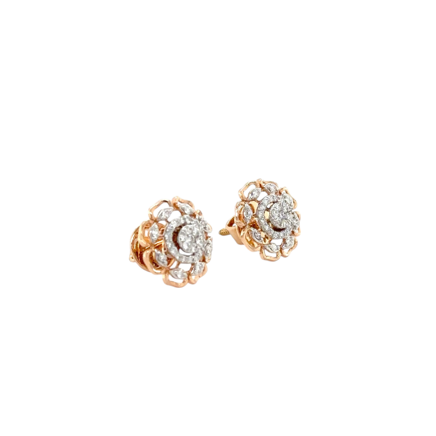 Blooming Diamond Floral Studs