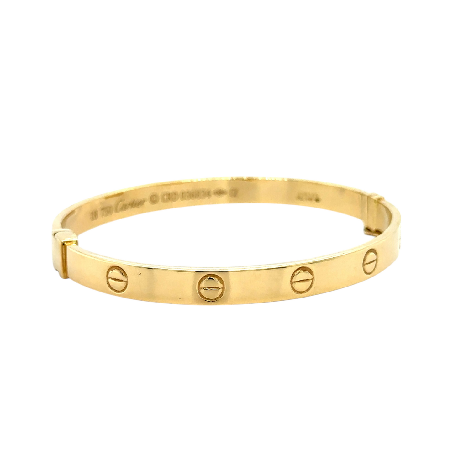 Cartier-Inspired Gold Bracelet with Screw Motif