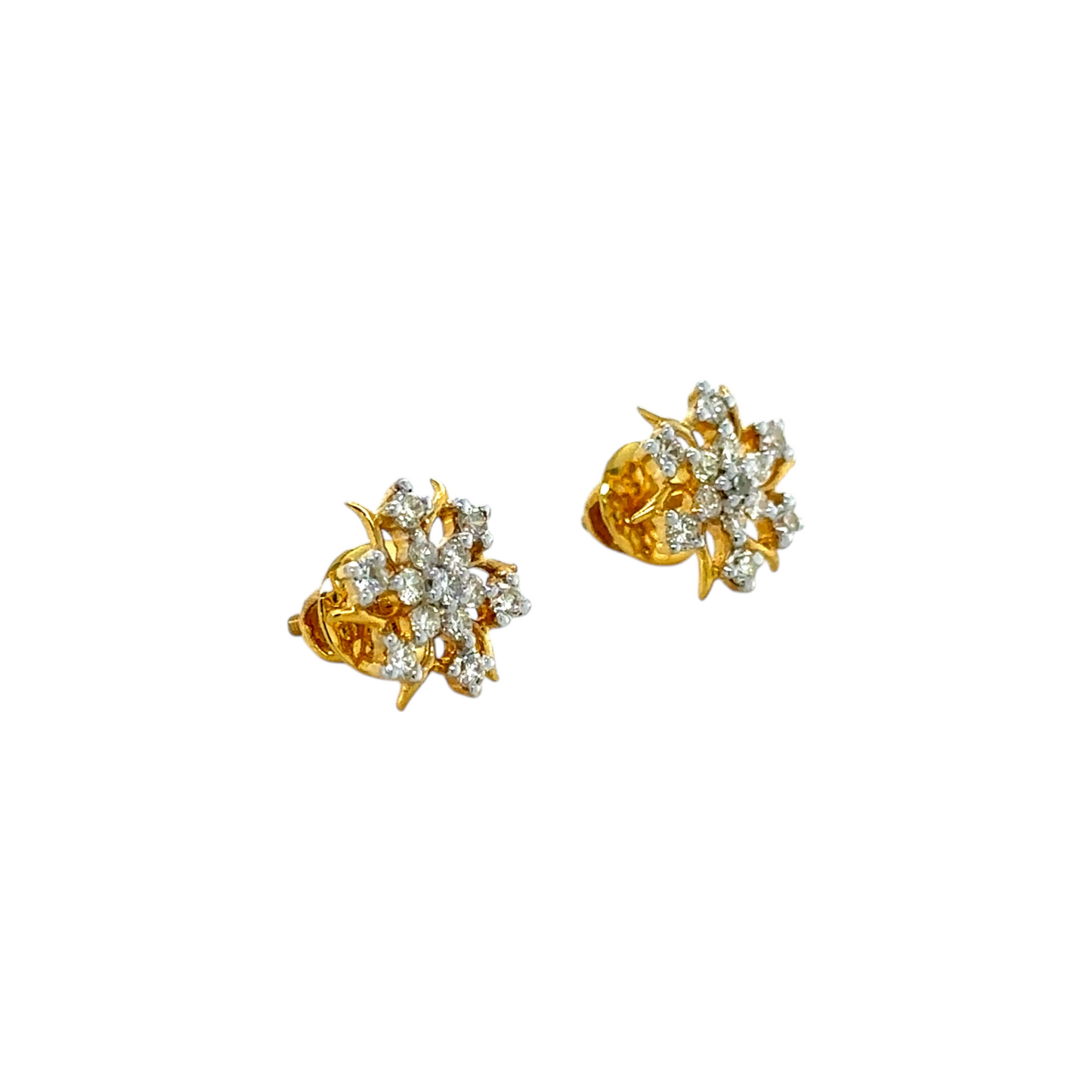 Radiant Starburst Diamond Stud Earrings