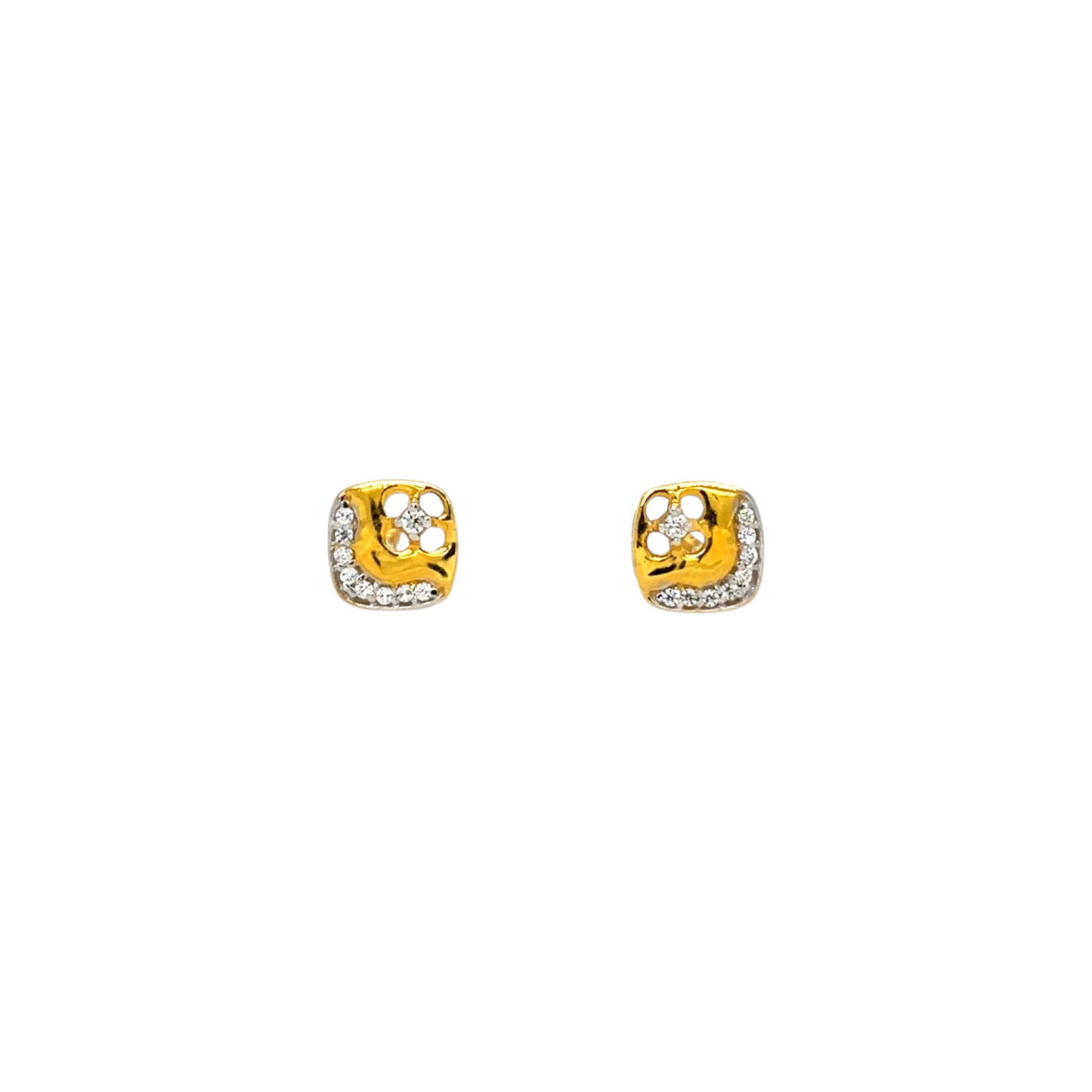 Chic Square Gold Stud Earrings