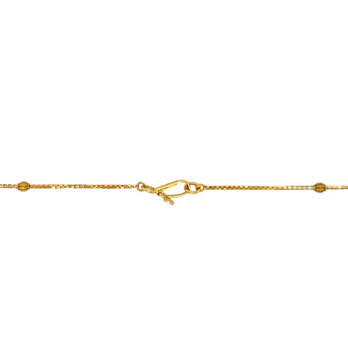 Gold Chain with Ornate Beaded Design