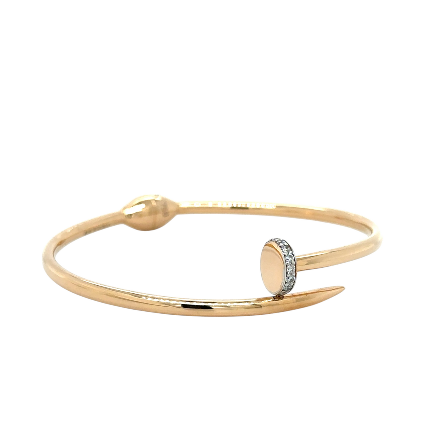 Modern Gold Nail Bracelet with Sleek Design