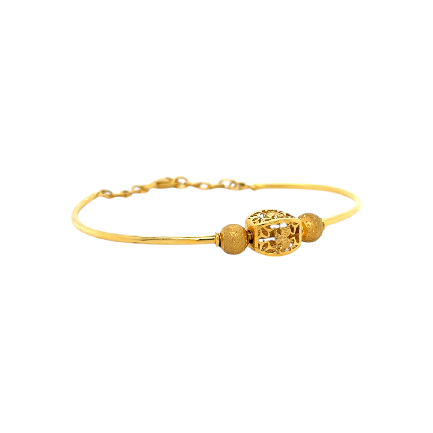 Delicate Gold Bracelet with Intricate Bead Design