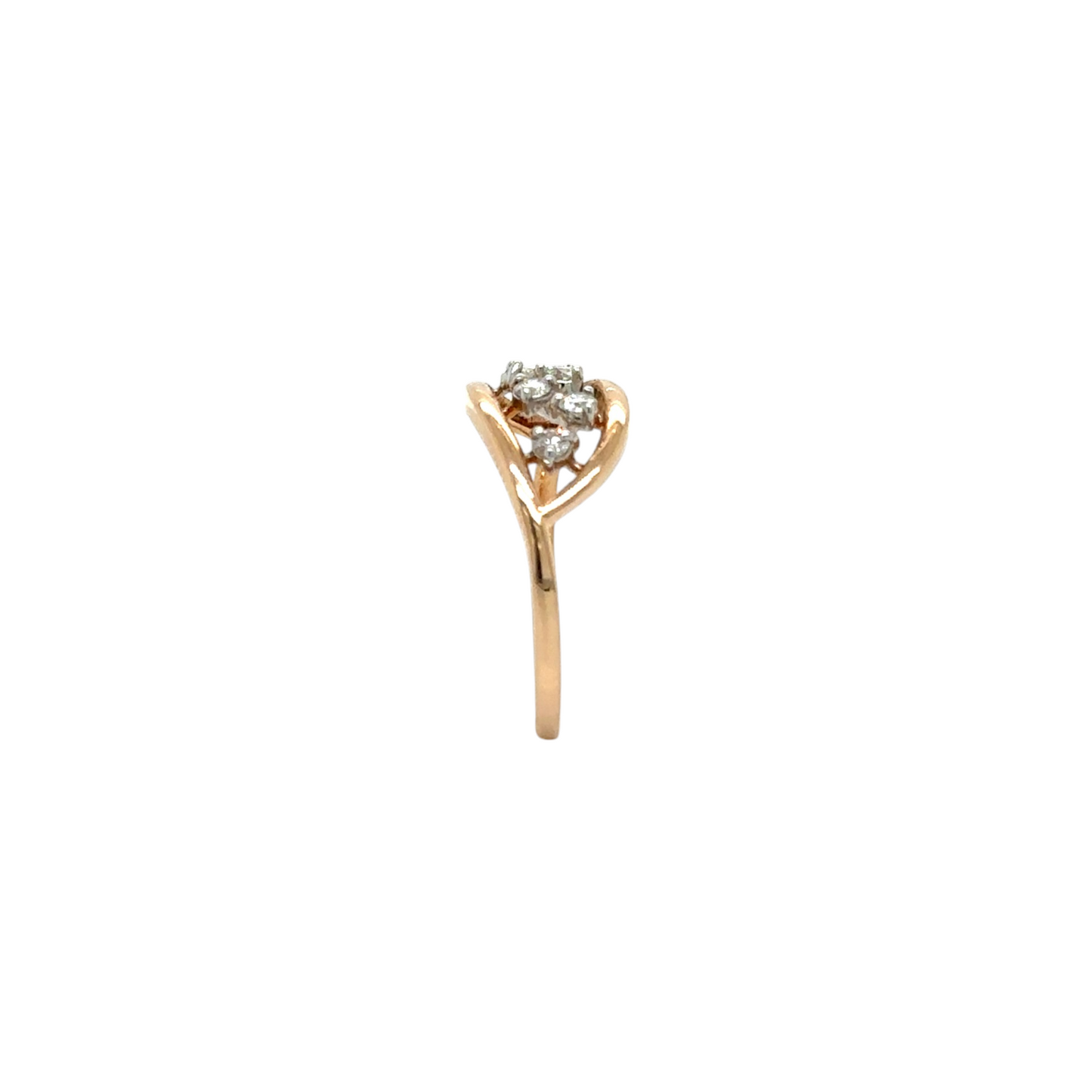 Graceful Teardrop Diamond Ring